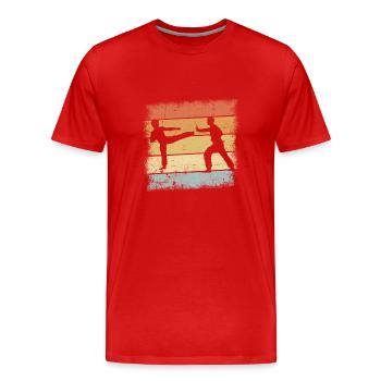 Martial Arts - Männer Premium Bio T-Shirt - Rot - Vorne - Damien (186cm)