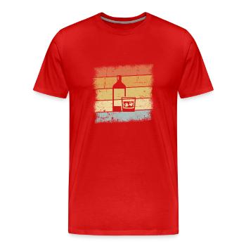 Cadeaux whisky - T-shirt bio Premium Homme - rouge - Devant - Damien (186cm)