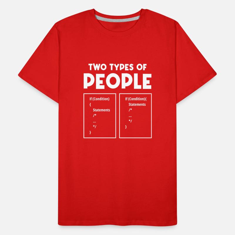 Two Types Of People Software Developer Programmer Männer Premium Bio T-Shirt