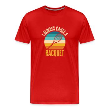 Tennis Tennis Player Tennis Racket Tennis Ball - Men's Premium Organic T-Shirt - red - Front - Damien (186cm)