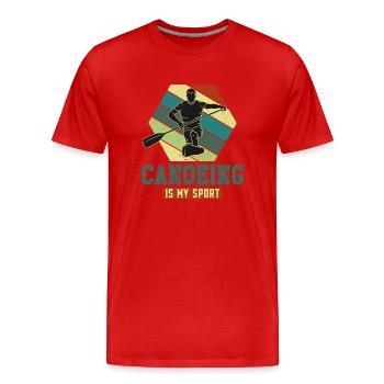 Canoë Canoë De Course Canoë - T-shirt bio Premium Homme - rouge - Devant - Damien (186cm)