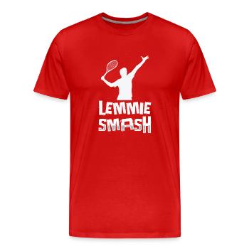 Joueur de tennis Raquette de tennis Balle de tennis - T-shirt bio Premium Homme - rouge - Devant - Damien (186cm)