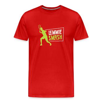 Joueur de tennis Raquette de tennis Balle de tennis - T-shirt bio Premium Homme - rouge - Devant - Damien (186cm)