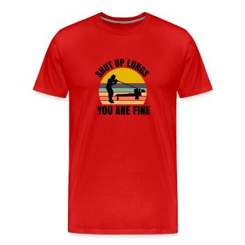 Verre soufflant verre Verre soufflant - T-shirt bio Premium Homme - rouge - Devant - Damien (186cm)