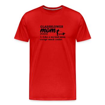 Souffleur de verre Souffleurs de verre Verre soufflant du verre - T-shirt bio Premium Homme - rouge - Devant - Damien (186cm)