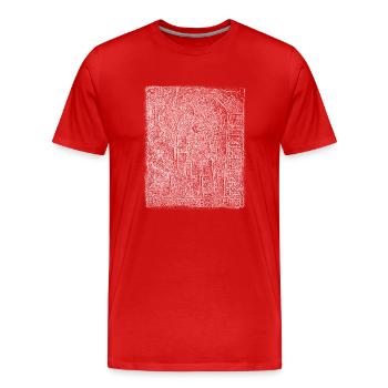 maya tafel blanc - T-shirt bio Premium Homme - rouge - Devant - Damien (186cm)