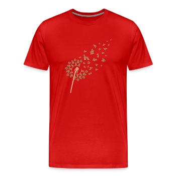 Chiens Pissenlit Cadeau Cocker Épagneul - T-shirt bio Premium Homme - rouge - Devant - Damien (186cm)