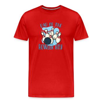 Funny Bowling Team Bowler Strike Gift Idea - Men's Premium Organic T-Shirt - red - Front - Damien (186cm)