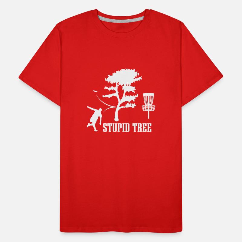 Stupid Tree, Conception de disc golf, Lecteur de disc golf T-shirt bio Premium Homme