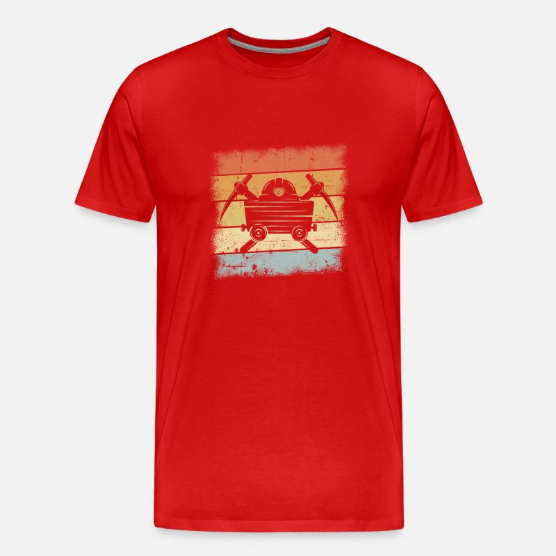 Bergbau - Männer Premium Bio T-Shirt - Rot
