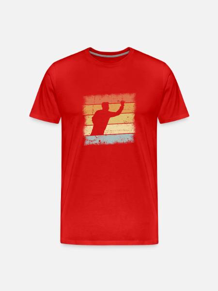 Dart Geschenk - Männer Premium Bio T-Shirt - Rot