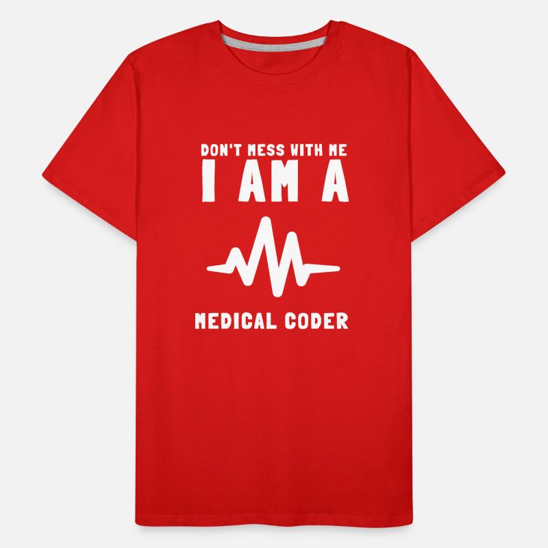 Codage du codeur médical VA Nurse et codage clinique T-shirt bio Premium Homme