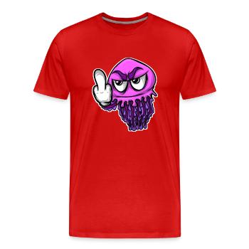 Méduse méduse du majeur Méduse - T-shirt bio Premium Homme - rouge - Devant - Damien (186cm)