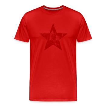 Étoile - T-shirt bio Premium Homme - rouge - Devant - Damien (186cm)