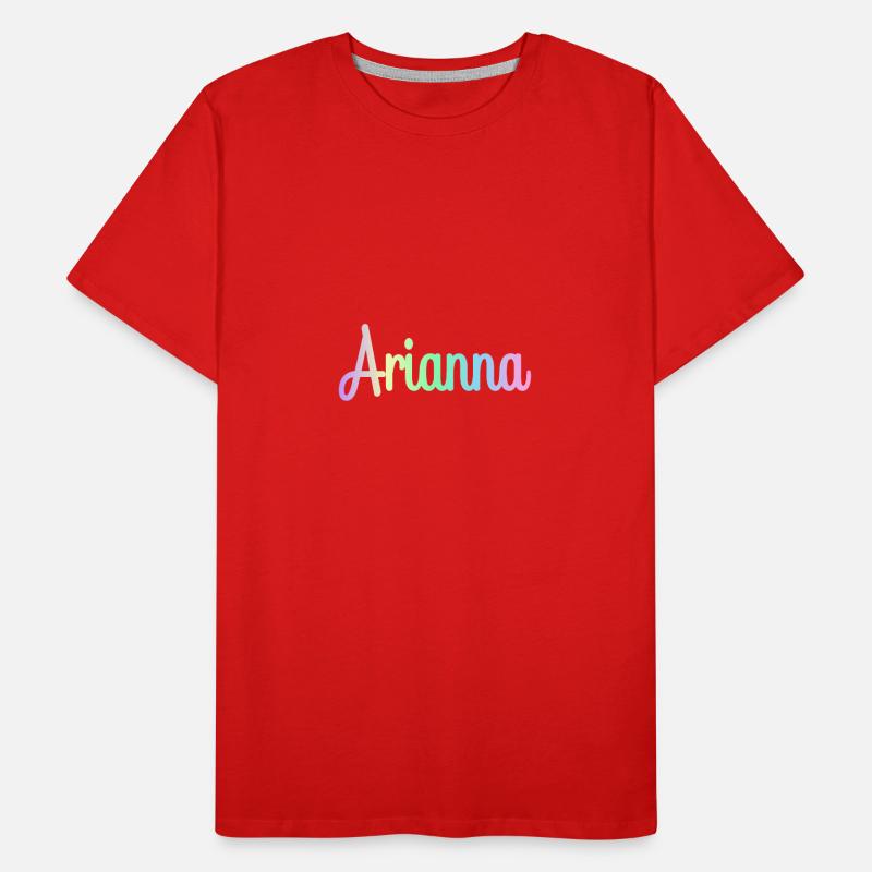 ARIANNA Rainbow Minimalist Cursive Männer Premium Bio T-Shirt