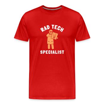 Radiology Tech Radiologist X-Ray Technologist Rad - Men's Premium Organic T-Shirt - red - Front - Damien (186cm)
