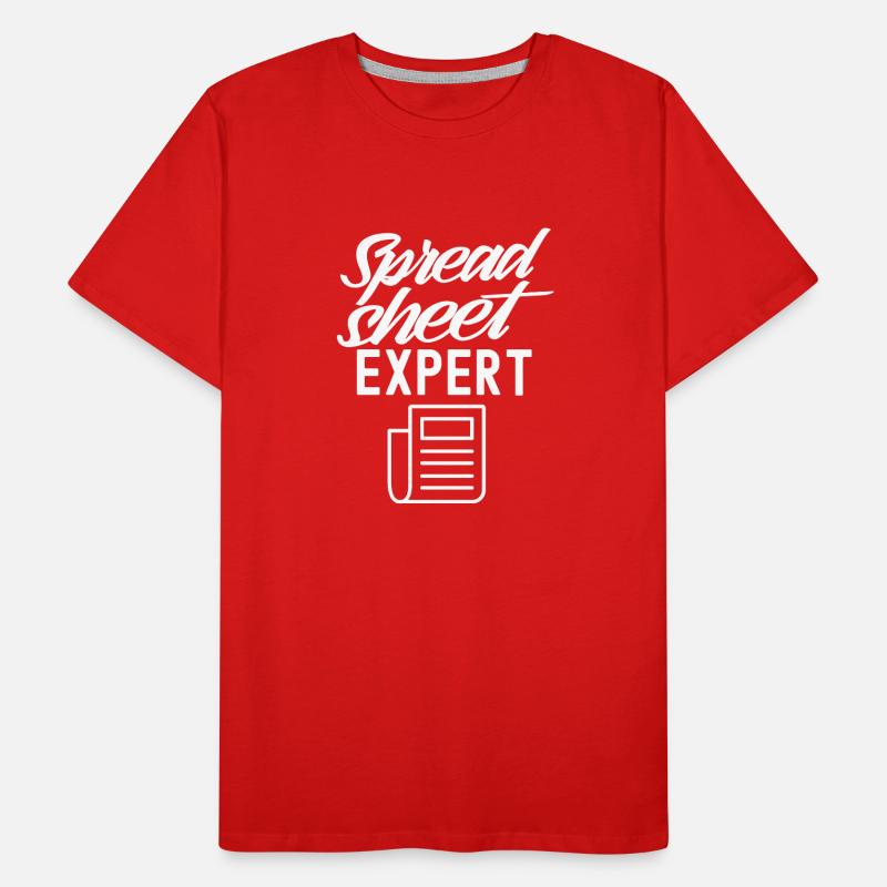Spreadsheet Experte Arbeit Buchhalter Tabelle Männer Premium Bio T-Shirt