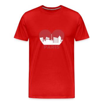 Paris - Men's Premium Organic T-Shirt - red - Front - Damien (186cm)