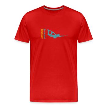 Awesome since 1984. Wakeboard Lifestyle - Men's Premium Organic T-Shirt - red - Front - Damien (186cm)