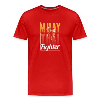 Muay Thai Fighter Arts Martiaux Arts Martiaux Arts Martiaux Arts Martiaux - T-shirt bio Premium Homme - rouge - Devant - Damien (186cm)