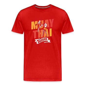 Muay Thai Warrior Fighter Arts martiaux Arts martiaux Arts martiaux Arts martiaux - T-shirt bio Premium Homme - rouge - Devant - Damien (186cm)