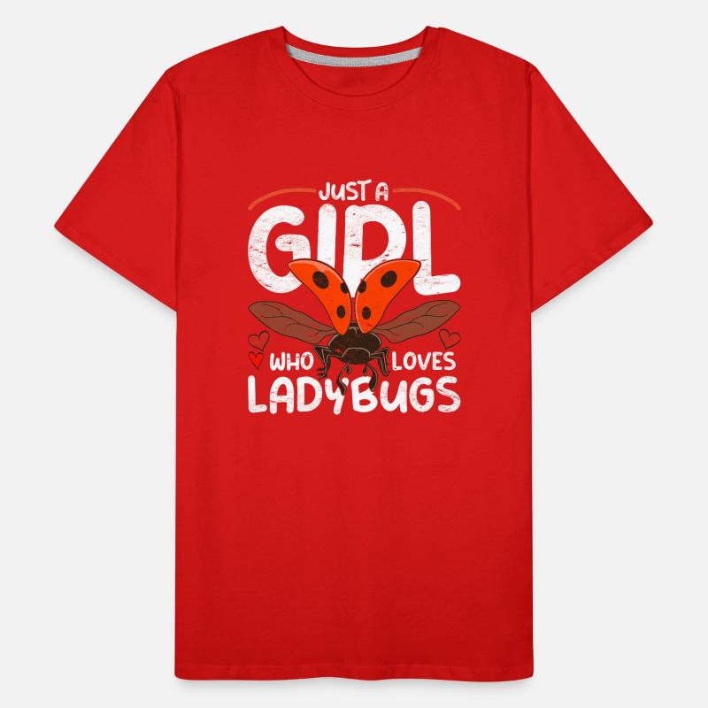 Mädchen Geschenkidee Tierliebhaber Marienkäfer Männer Premium Bio T-Shirt