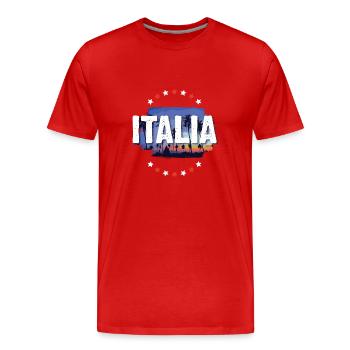 Italia - Männer Premium Bio T-Shirt - Rot - Vorne - Damien (186cm)