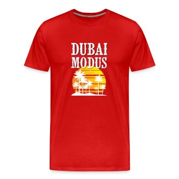 Mode Dubaï - T-shirt bio Premium Homme - rouge - Devant - Damien (186cm)