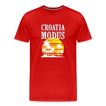Croatia Modus - Männer Premium Bio T-Shirt - Rot - Vorne - Damien (186cm)