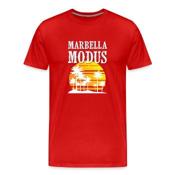 Marbella Mode - T-shirt bio Premium Homme - rouge - Devant - Damien (186cm)