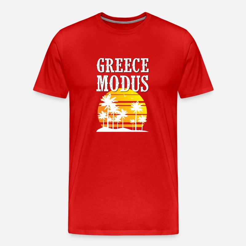 Greece Modus - Männer Premium Bio T-Shirt - Rot