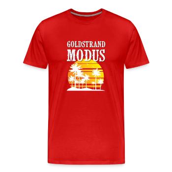Mode Sables dorés - T-shirt bio Premium Homme - rouge - Devant - Damien (186cm)