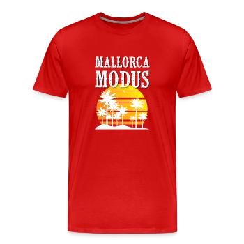 Mode Majorque - T-shirt bio Premium Homme - rouge - Devant - Damien (186cm)