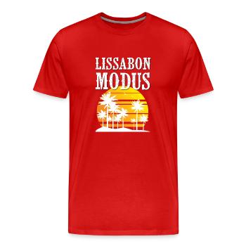 Lissabon Modus - Männer Premium Bio T-Shirt - Rot - Vorne - Damien (186cm)