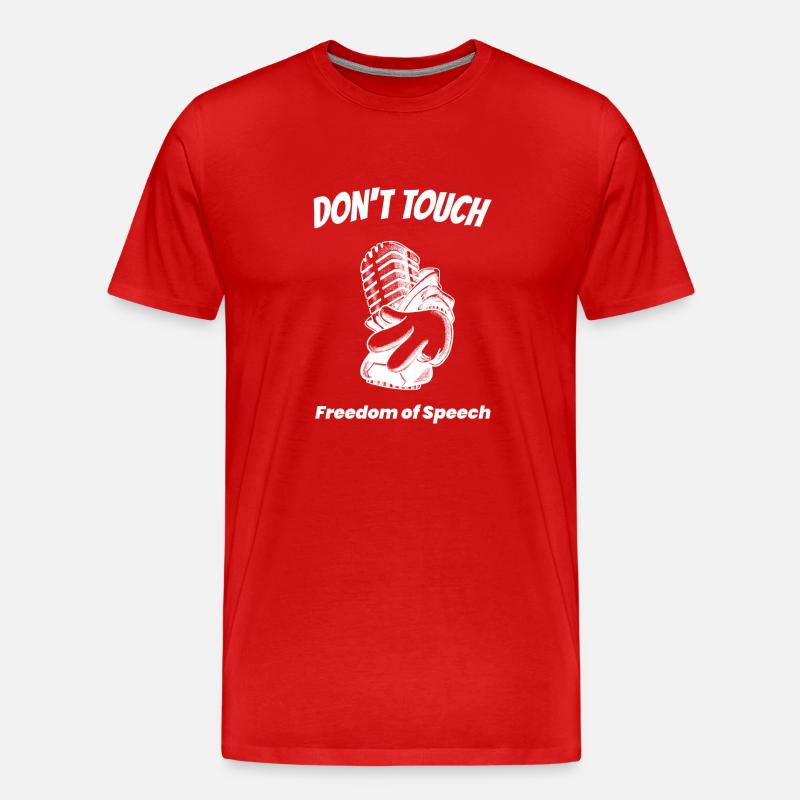 Don’t Touch - Liberté d’expression. - T-shirt bio Premium Homme - rouge
