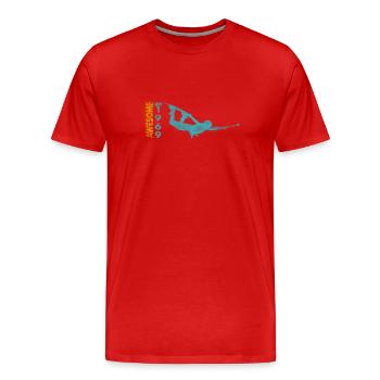 Awesome since 1969. Wakeboard Lifestyle - Männer Premium Bio T-Shirt - Rot - Vorne - Damien (186cm)