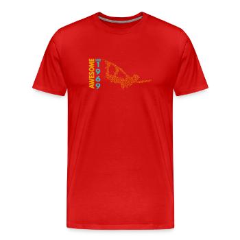 Génial depuis 1969. Wakeboard Lifestyle - T-shirt bio Premium Homme - rouge - Devant - Damien (186cm)