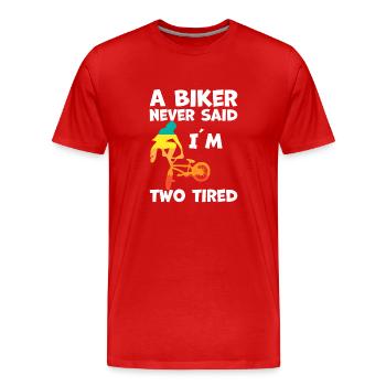 BMX Biker Racing Stunt - Männer Premium Bio T-Shirt - Rot - Vorne - Damien (186cm)
