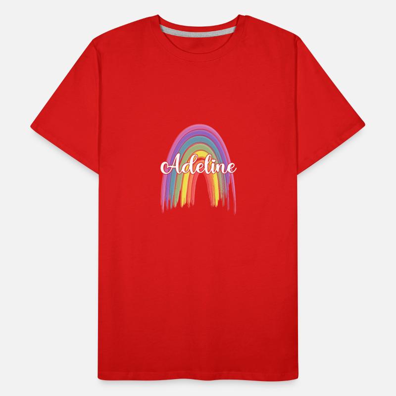 ADELINE Rainbow Cursive T-shirt bio Premium Homme