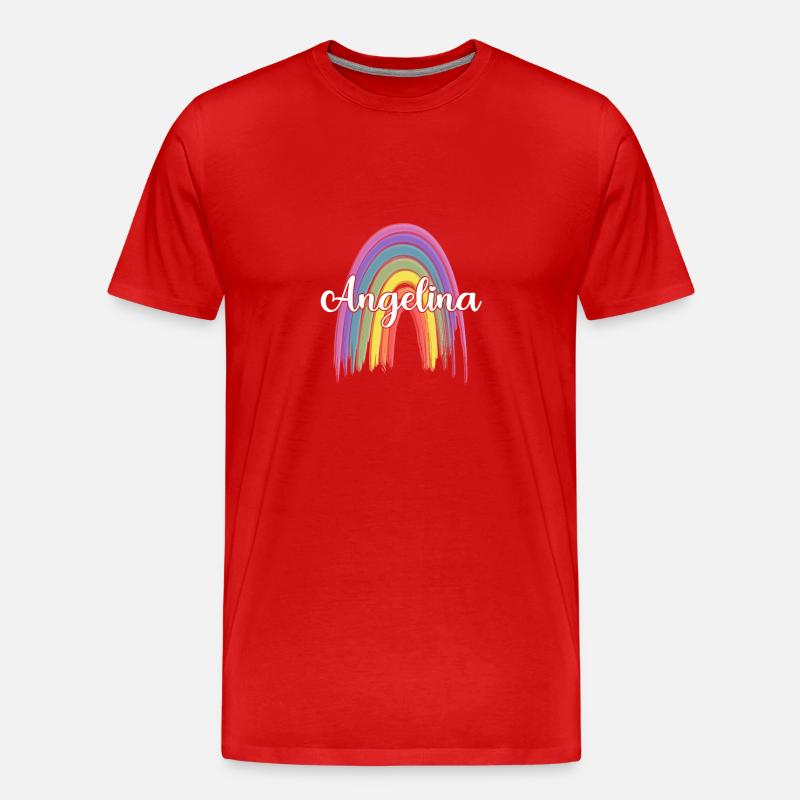 ADDISON Rainbow Cursive - Männer Premium Bio T-Shirt - Rot