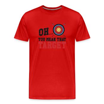 Archery Bow Archer Vintage Target - T-shirt bio Premium Homme - rouge - Devant - Damien (186cm)