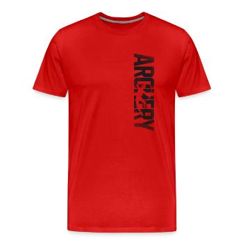Arc Archer Archer Vintage Archer - T-shirt bio Premium Homme - rouge - Devant - Damien (186cm)