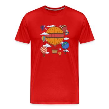 Balloon - Men's Premium Organic T-Shirt - red - Front - Damien (186cm)