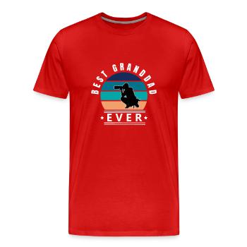 Best Granddad Ever Photographer W - Men's Premium Organic T-Shirt - red - Front - Damien (186cm)