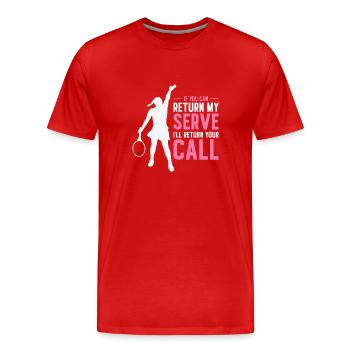 Tennis Tennis Player Tennis Racket Tennis Ball - Men's Premium Organic T-Shirt - red - Front - Damien (186cm)