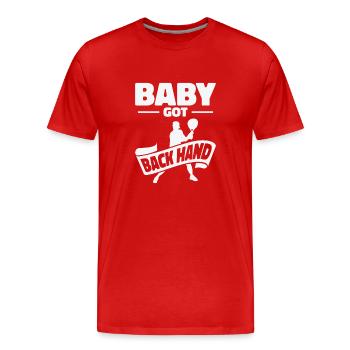 Tennis Tennis Player Tennis Racket Tennis Ball - Men's Premium Organic T-Shirt - red - Front - Damien (186cm)