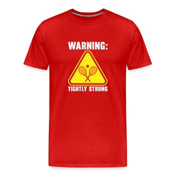 Joueur de tennis Raquette de tennis Balle de tennis - T-shirt bio Premium Homme - rouge - Devant - Damien (186cm)