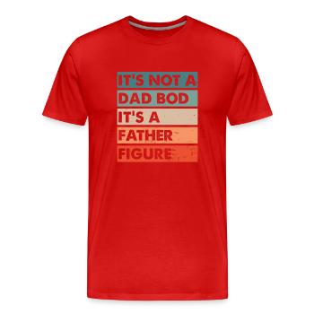 Dad Bod father figure - Männer Premium Bio T-Shirt - Rot - Vorne - Damien (186cm)