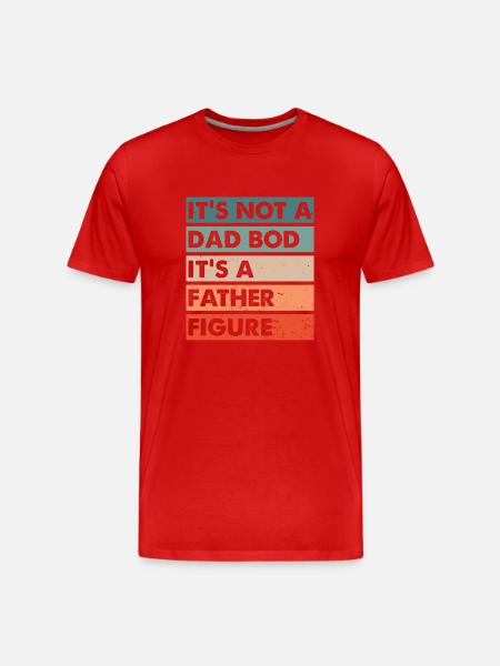 Dad Bod father figure - Men's Premium Organic T-Shirt - red