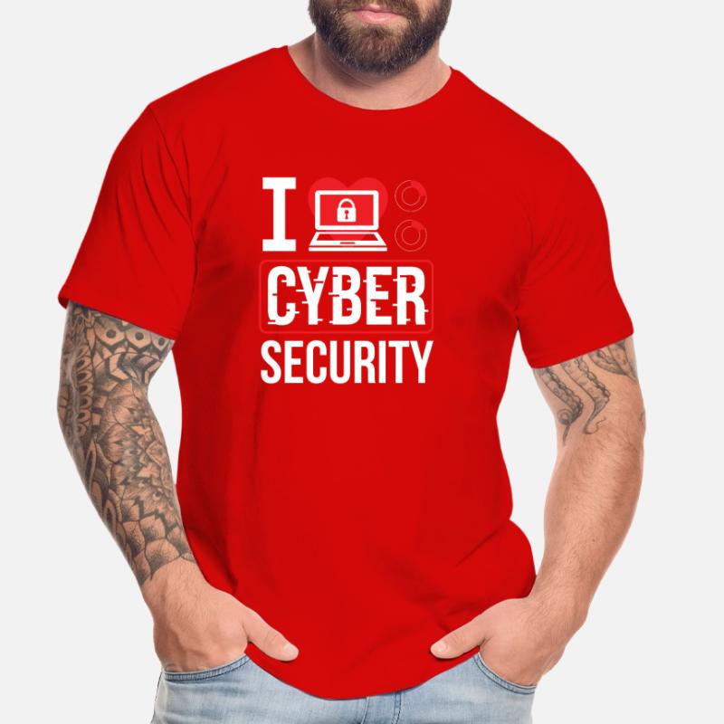 I love Cybersecurity Hack Hacker IT Security Men's Premium Organic T-Shirt